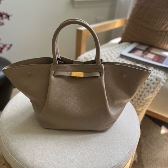 Demellier midi New York tote taupe bag EUC - Picture 1 of 7